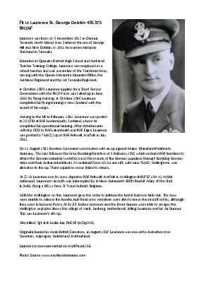A preview of a PDF biography for Dobbin, Laurence St. George